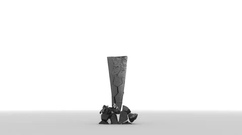 Crashing exclamation mark. Video stock 44565384