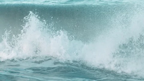 Crashing Teal Waves Video stock 254577765