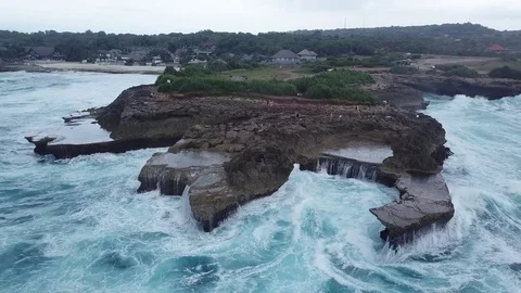 Crashing Waves in Bali Stock Footage 117111642