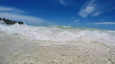 Crashing waves on the beach. Stock Footage 63765973