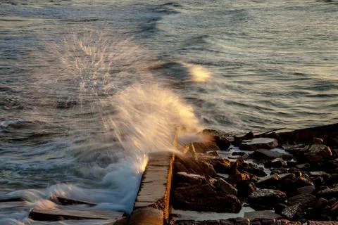 Crashing waves Foto stock
