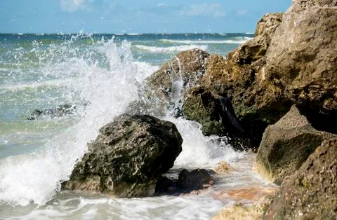 Crashing waves. Stock-Fotos
