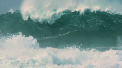 Crashing Waves on Rocks 60FPS Stock Footage