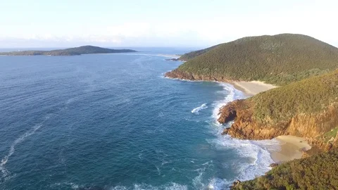 Crashing waves on secluded beach Stock Footage
