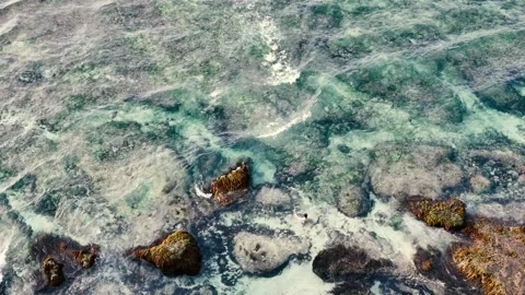 Crashing waves seen from above. Stock Footage 261629642