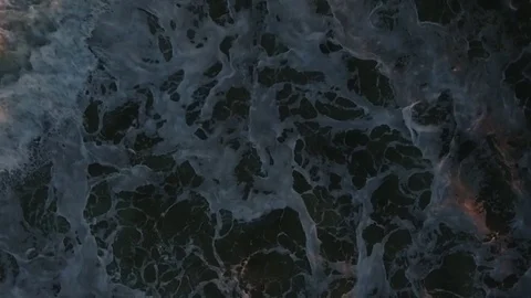 Crashing Waves in the sunset Video stock 74482237