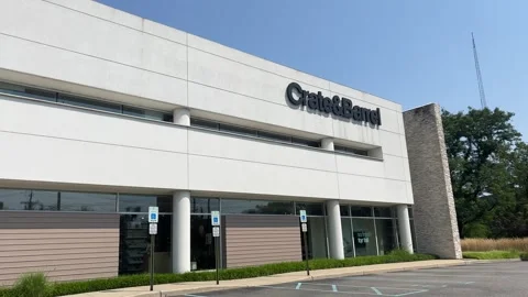Crate and Barrel Retail Storefront 4K Stock Video Stock Footage 248644317
