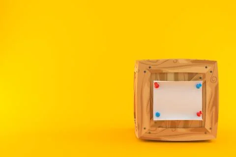 Crate with blank note Stock Illustration