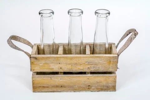 Crate with bottles Stock Photos