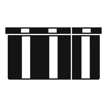 Crate box icon simple vector. Delivery cardboard Stock Illustration
