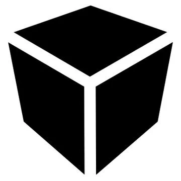 Crate / box or cube icon, symbol. Geometry, shipping, delivery, packaging, lo Stock Illustration