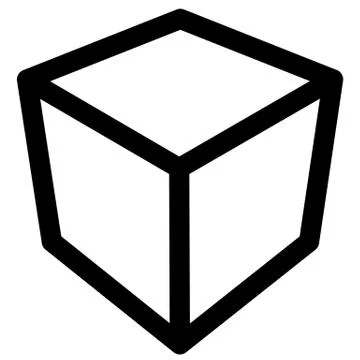 Crate / box or cube icon, symbol. Geometry, shipping, delivery, packaging, lo Stock Illustration