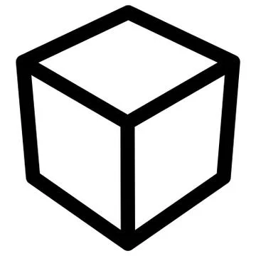 Crate / box or cube icon, symbol. Geometry, shipping, delivery, packaging, lo Stock Illustration