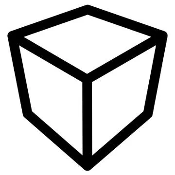 Crate / box or cube icon, symbol. Geometry, shipping, delivery, packaging, lo Stock Illustration