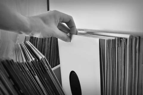 Crate digging vinyl records Photos