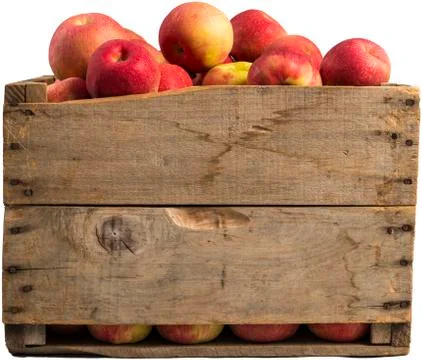 Crate full of apples Stock Photos