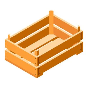 Crate icon, isometric style Stockillustratie