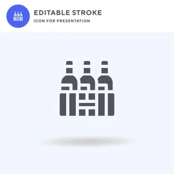 Crate icon vector, filled flat sign, solid pictogram isolated on white, logo  イラスト素材