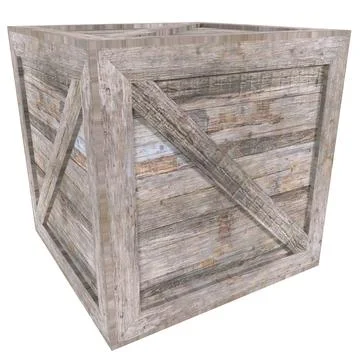 Crate isolated on white background 库存插图