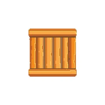 Crate Pixel Art 스톡 일러스트