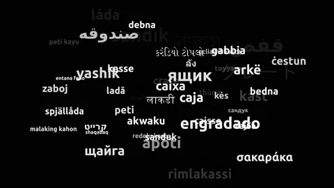 Crate Translated in 61 Worldwide Languages Endless Looping 3d Zooming Wordclo Stock Footage 145203749
