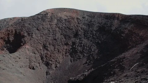 Crater of 2002 on Mount Etna 01 库存影片 71956689