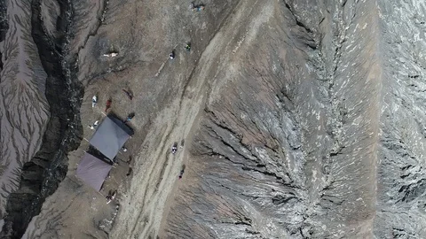 Crater of Bromo volcano Stock Footage 75333986