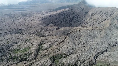 Crater of Bromo volcano Stock Footage 75334322