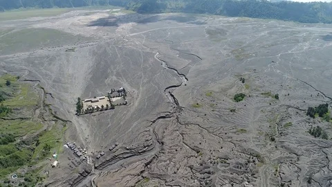 Crater of Bromo volcano Stock Footage 75334441