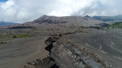 Crater of Bromo volcano Stock Footage 75334445