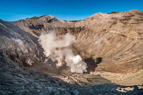 The crater of Bromo Volcano in Java, Indonesia Stock-Fotos