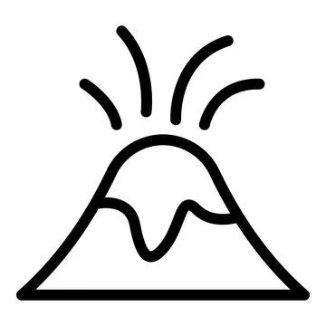 Crater explosion icon outline vector. Lava fire 스톡 일러스트
