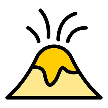 Crater explosion icon vector flat Stock Illustration