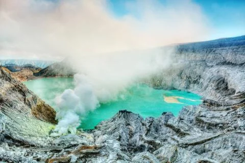 Crater ijen 스톡 사진