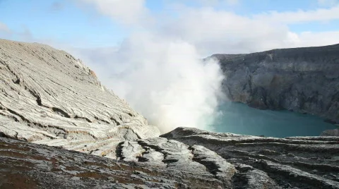 Crater Ijen Volcano  Video stock 764765