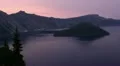 Crater Lake 07 Sunrise Wizard Island HD Footage