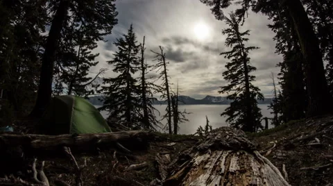Crater Lake Stock Footage 56223104