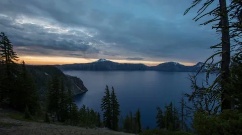 Crater Lake Stock Footage 56223211