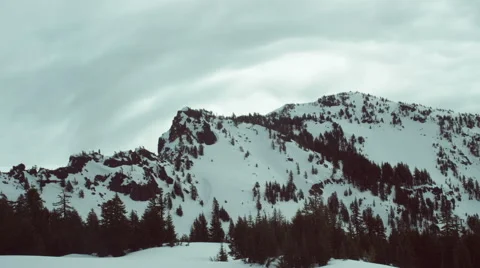 Crater Lake Mountain Clouds Time Lapse 4k Stock-Footage 60388630