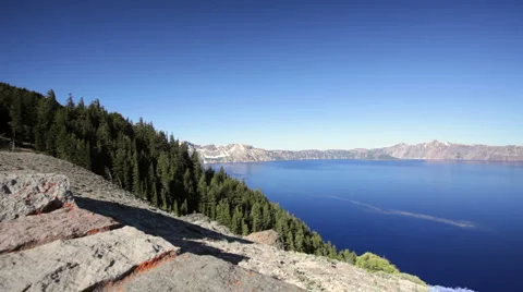 Crater Lake National Park in Oregon Stock Footage