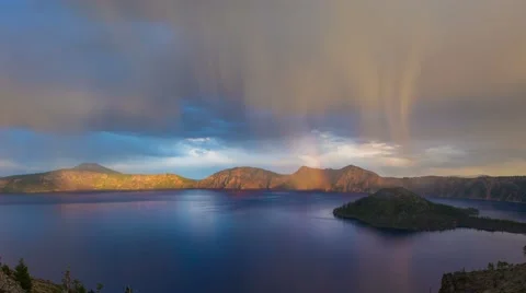 Crater Lake Oregon Stock Footage 40956907