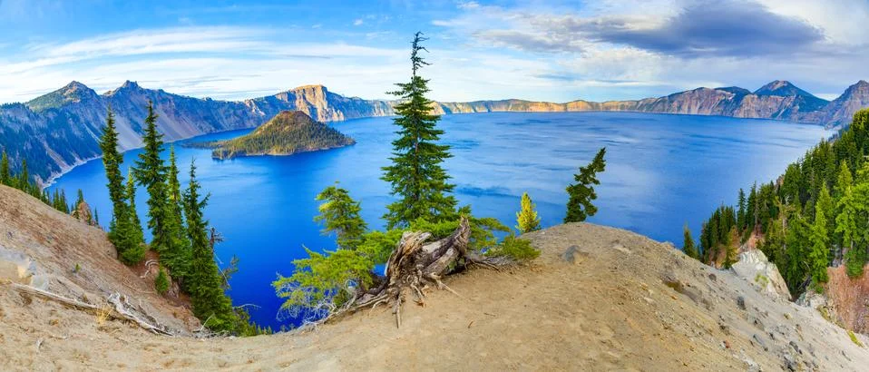 Crater lake view 스톡 사진