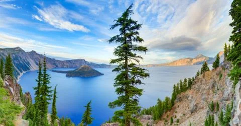 Crater lake view 스톡 사진