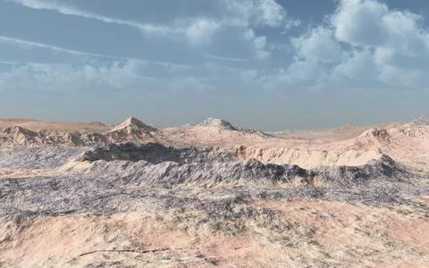 Crater landscape Stock Illustration