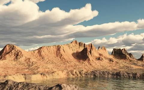 Crater landscape Stock-Illustration