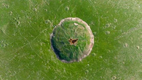 Crater from a nuclear explosion Stock-Fotos