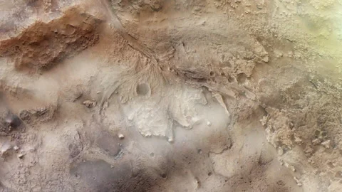 Crater on the surface of Mars Stock Footage 314568919