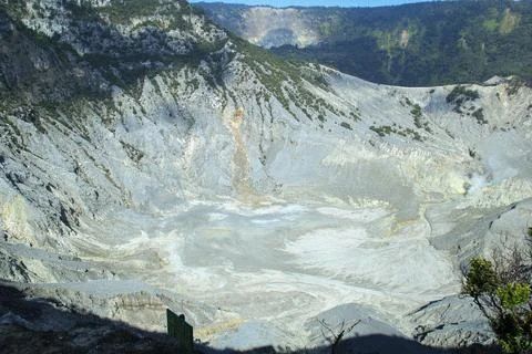 Crater of tangkuban perahu west java indonesia Stock Photos