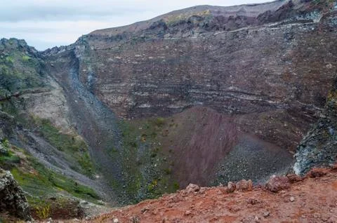 The crater of Vesuvius Stock Photos