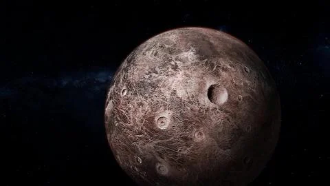 Cratered Celestial Body in Space Stock Illustration